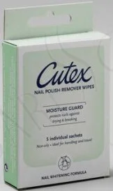 Cutex Nail Polish Remover Wipes 5 Satches