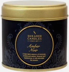 Shearer Candle In Tin Amber Noir 40h