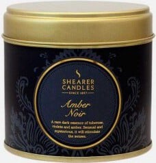 Shearer Candles In Tin Amber Noir 40h