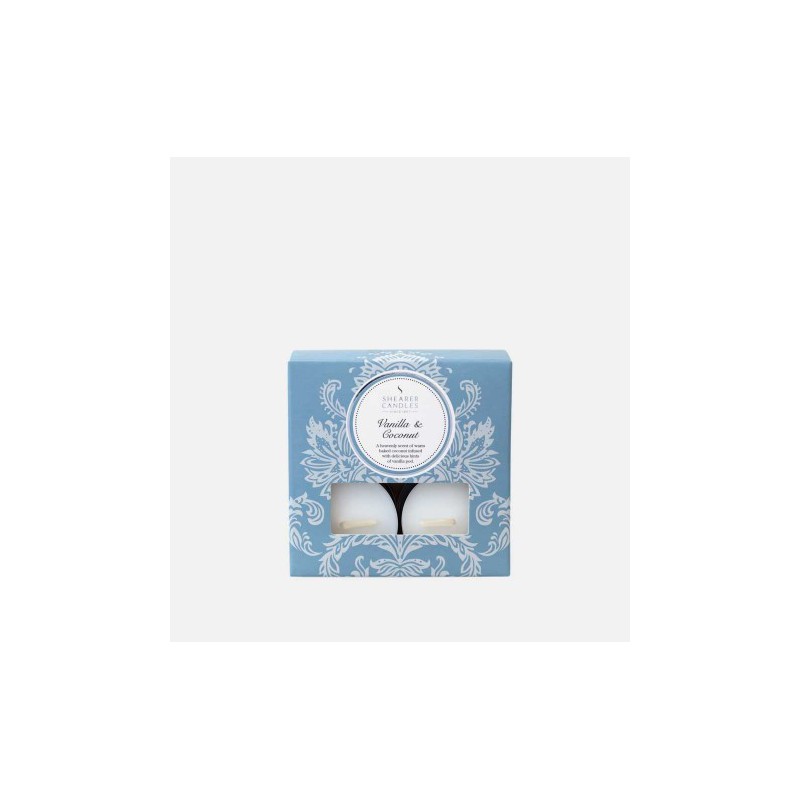 Shearer Candles Tea Lights Vanilla & Coconut x 8 Shearer Candles Tea Lights Vanilla & Coconut x 8