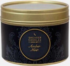 Shearer Candles Small Candle Tin Amber Noir 20h