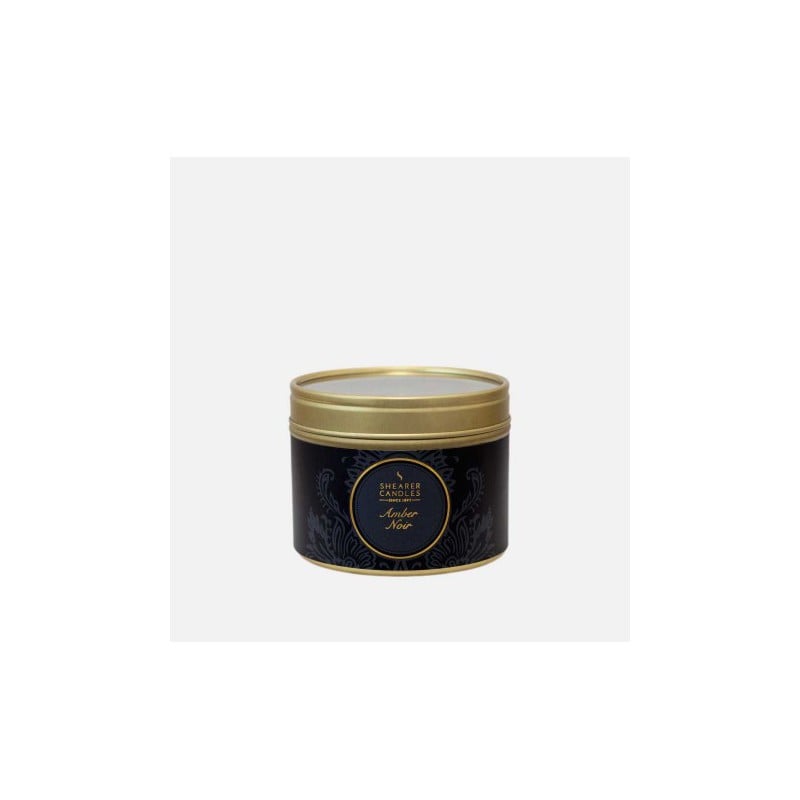 Shearer Candles Small Candle Tin Amber Noir 20h