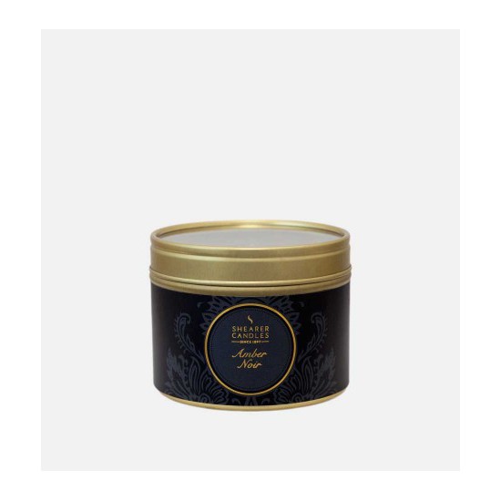 Shearer Candles Small Candle Tin Amber Noir 20h