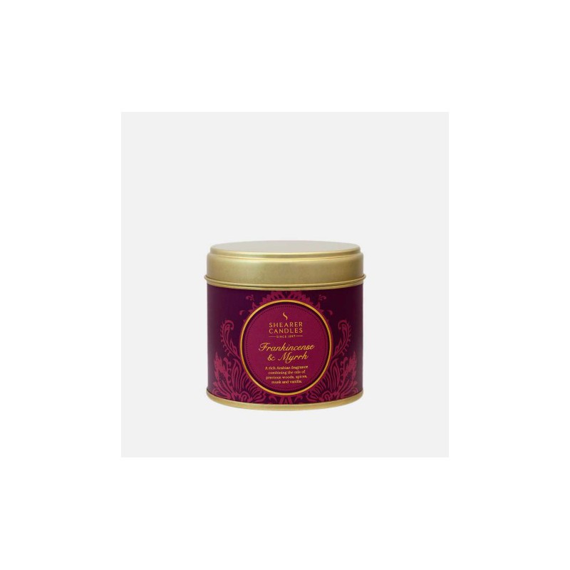 Shearer Candles Large Tin Frankincense & Myrrh 40h Shearer Candles Large Tin Frankincense & Myrrh 40h