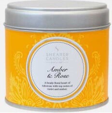 Shearer Candles Large Tin Amber & Rose 40h