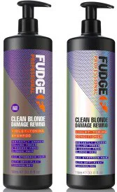 Fudge Clean Blonde Violet Toning Shampoo + Conditioner 1000ml