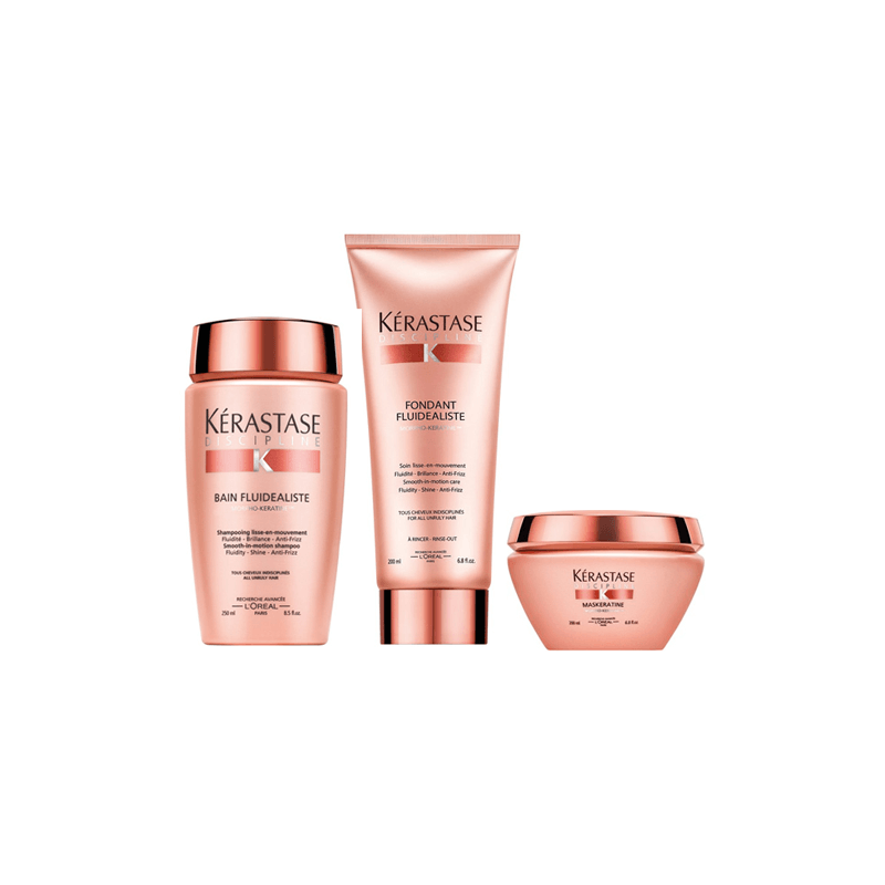 Kérastase Discipline Bain Fluidealiste Trio Shampoo + Condtioner + Maskeratine Kérastase Discipline Bain Fluidealiste Trio Shampoo + Condtioner + Maskeratine