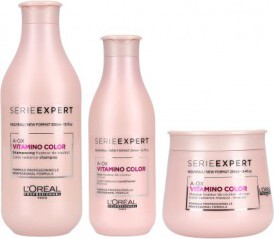 L'Oréal Professionnel Serie Expert Vitamino Color Schampo 300ml + Balsam 200ml + Inpackning 200ml