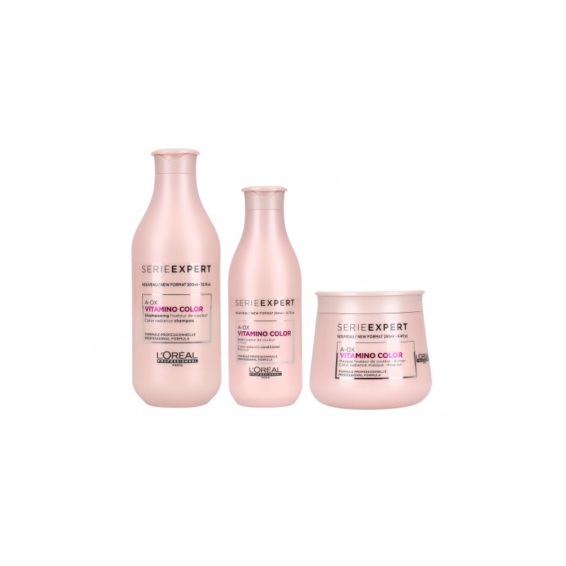 L'Oréal Professionnel Serie Expert Vitamino Color Schampo 250ml, Balsam 150ml och inpackning 200ml L'Oréal Professionnel Serie Expert Vitamino Color Schampo 250ml, Balsam 150ml och inpackning 200ml