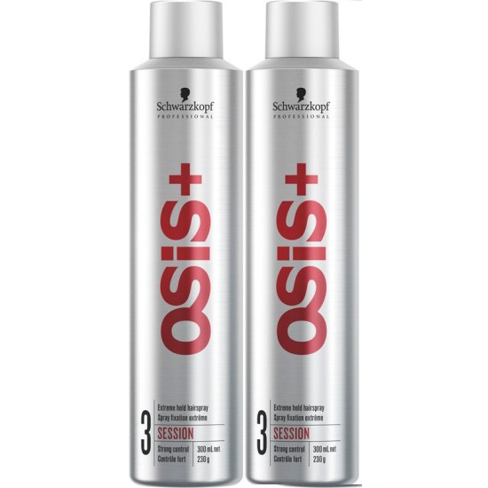 2x Schwarzkopf Professional OSiS Session Extreme Hold Hairspray 300ml