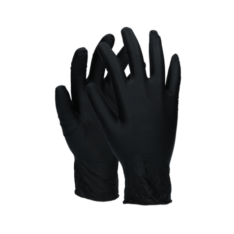 Tingstad Nitrilhandskar Puderfri Svart Large 200st