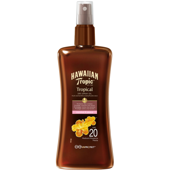 Hawaiian Protective Dry Spray Oil SPF 20 Coconut & Guava 200ml
