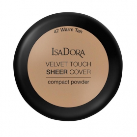 IsaDora Velvet Touch Sheer Cover Compact Powder 47 Warm Tan (2)