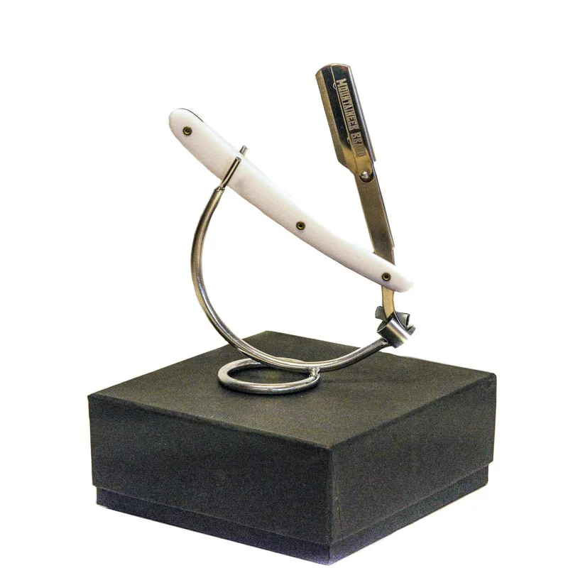 Mountaineer Brand White 3pin shav. & Chrome Stand