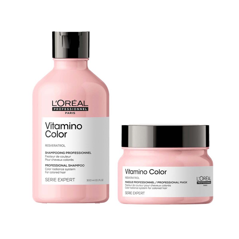 L'Oréal Professionnel Serie Expert Vitamino Color Schampo 300ml och inpackning 250ml L'Oréal Professionnel Serie Expert Vitamino Color Schampo 300ml och inpackning 250ml