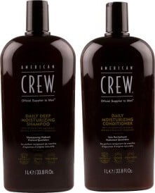 American Crew Daily Deep Moisturizing Shampoo + Daily Moisturizing Conditioner 1000ml