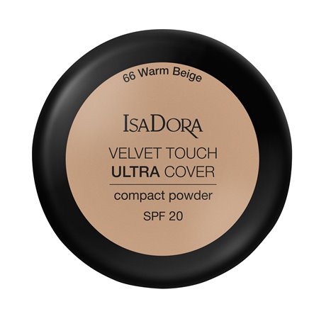 Isadora Velvet Touch Ultra Cover Compact Powder SPF 20 Warm Beige 66