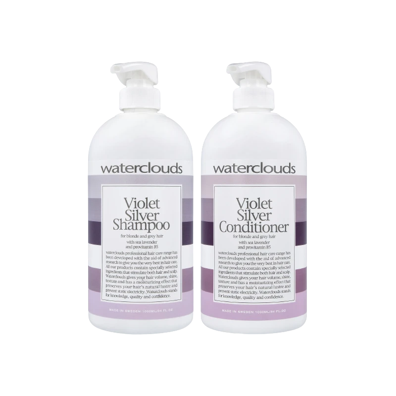 Husarbejde enkelt rent Waterclouds Violet Silver Duo 1000ml - Blont & Silver | Baresso