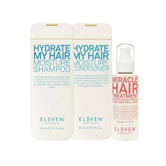 Eleven Australia Hydrate My Hair - Shampoo, Conditioner & Miracle Hair Treatment