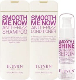 Eleven Australia Smooth Me Now Trio - Shampoo + Conditioner + Anti-Frizz Serum