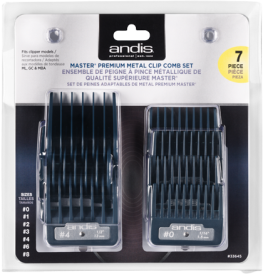 Andis Master Premium Metal Clip Comb Set, 7st distanskammar