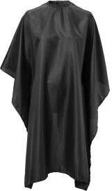 Cutting cape black, with dots
