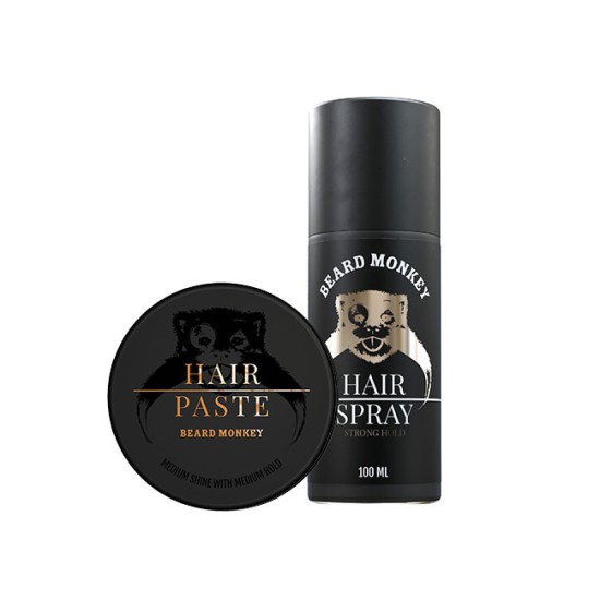 Beard Monkey Hair Kit - Paste & Hairspray 100ml