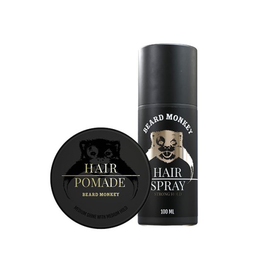 Beard Monkey Hair Kit - Pomade & Hairspray 100ml