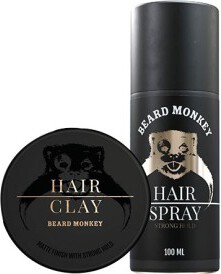 Beard Monkey Hair Kit - Clay & Hairspray 100ml