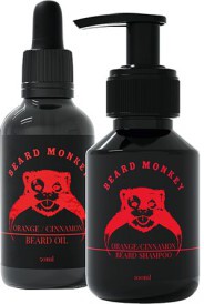 Beard Monkey Kit Oil 50ml & shampoo 100ml(Orange / Cinnamon)