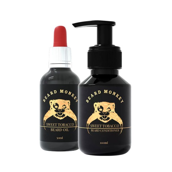 Beard Monkey Kit Oil 50ml & shampoo 100ml(Sweet Tobacco)