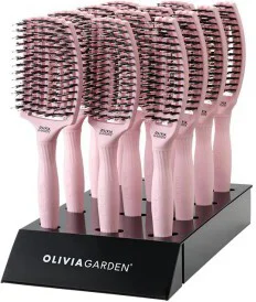 Olivia Garden Finger brush combo pastel pink 12pcs display