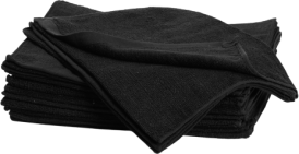 Bleachsafe towel black 34x82 cm