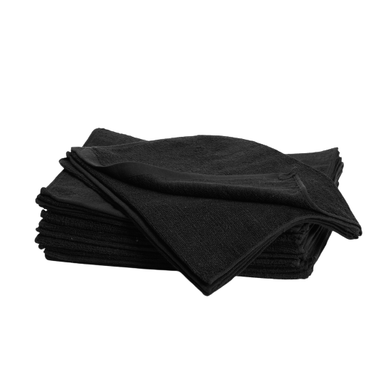 Bleachsafe towel black 34x82 cm
