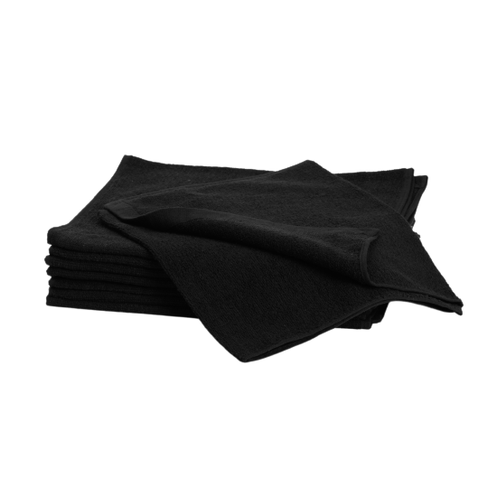 Towel black 34x82 cm 10st