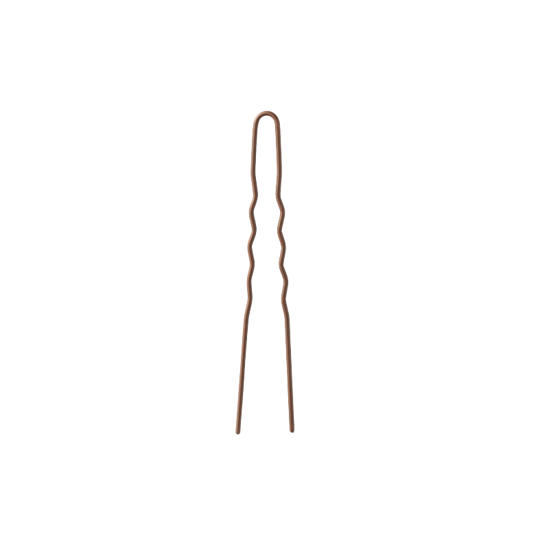 U-formad Hair Pin Brun 67 mm