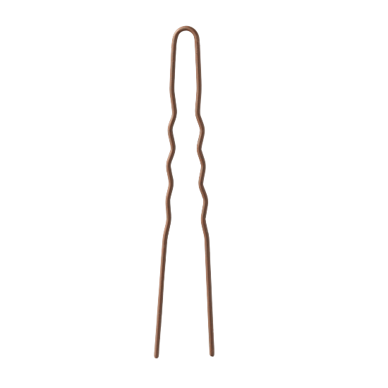 U-formad Hair Pin Brun 67 mm