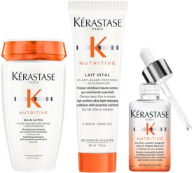 Kérastase Nutritive Bain Satin 250ml + Lait Vital 200ml & Split End Serum 50ml