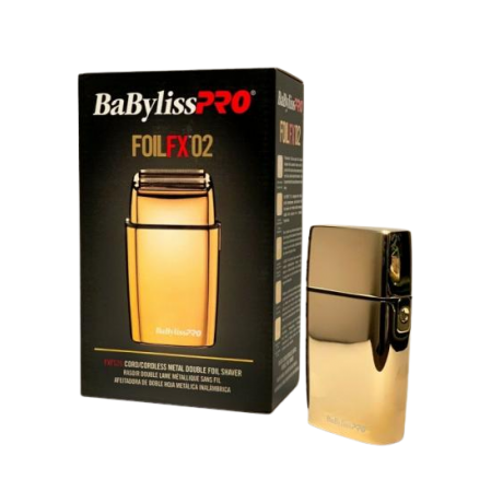 BaBylissPRO Double Foil Metal Shaver Gold FXFS2GE BaBylissPRO Double Foil Metal Shaver Gold FXFS2GE