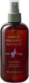 Simply Organic Control Medium Hold Hair Spray 251ml