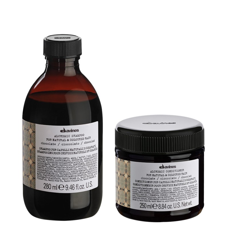 Davines Alchemic Chocolate Shampoo 280ml + Chocolate Conditioner 250ml