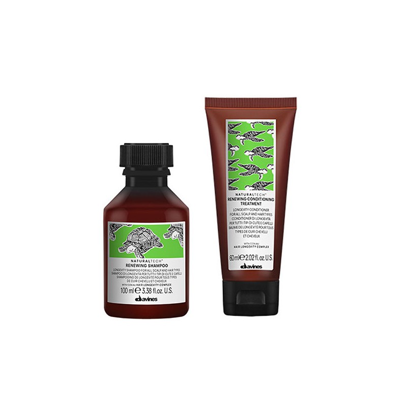 Davines Naturaltech Renewing Shampoo 100ml + Renewing Conditioning Treatment 60ml