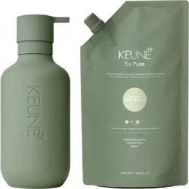 Keune So Pure Clarify Shampoo 1000ml + Keune So Pure Refill Bottle 1000ml
