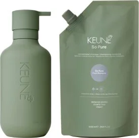 Keune So Pure Cool Shampoo 400ml + Keune So Pure Refill Bottle 400ml