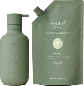 Keune So Pure Clarify Shampoo 400ml + Keune So Pure Refill Bottle 400ml