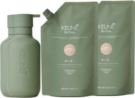 Keune So Pure Polish Shampoo 400ml + So Pure Polish Conditioner 400ml + So Pure Refill Bottle 400ml x2