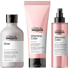 Loréal Professionnel Silver and Vitamino for Natural White/Grey Hair Bundle