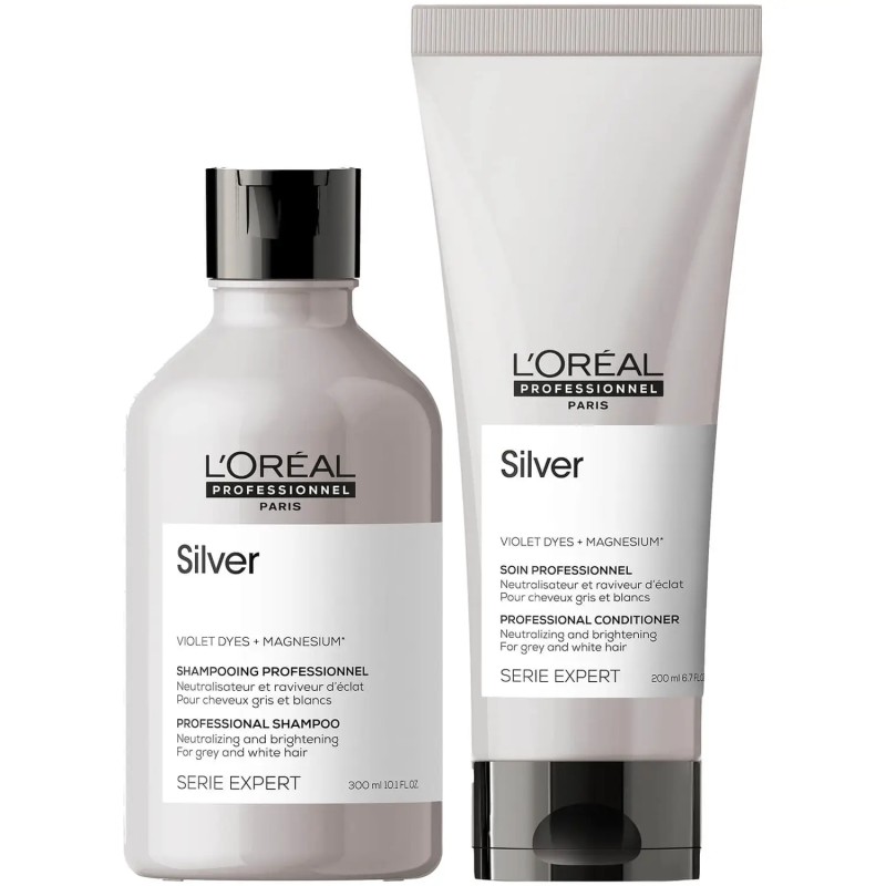 L'Oréal Professionnel Silver Shampoo 300ml + Conditioner 200ml L'Oréal Professionnel Silver Shampoo 300ml + Conditioner 200ml