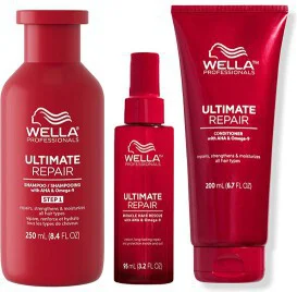 Wella Professionals Ultimate Repair Shampoo 250ml + Conditioner 200ml +  Miracle Hair Rescue 95ml