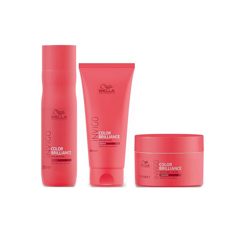 Wella INVIGO Color Brilliance Coarse  Shampoo 250ml + Conditioner 200ml + Mask 150ml